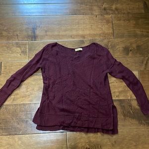 Abercrombie & Fitch purple high-low sweater.